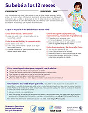 Sp. 12-month thumnail-2021 12 month milestone checklist thumbnail in Spanish
