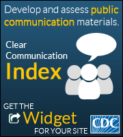 widget-snippet thumbnail of the CDC Clear Communication Index (CCI)