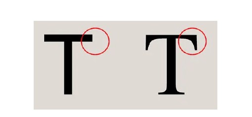 Accessible Fonts banner shows difference between Serif and Sans Serif fonts