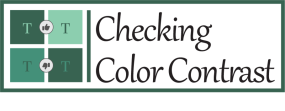 Title card says checking color contrast