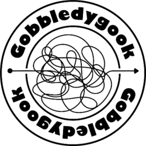 Gobbledygook A tangled line with the word gobbledygook around it.