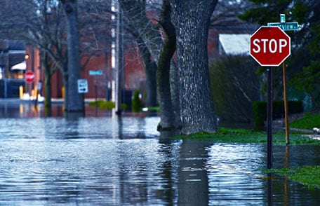 Street with flooding