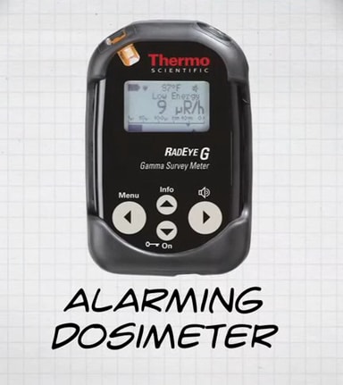 Picture of an alarming dosimeter