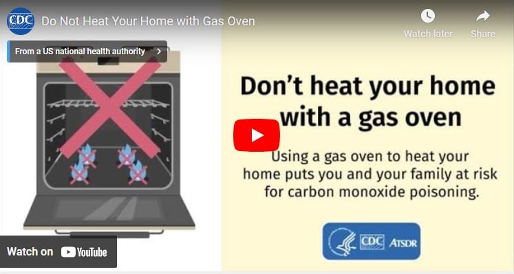 Do Not Heat Your Home with a Gas Oven
