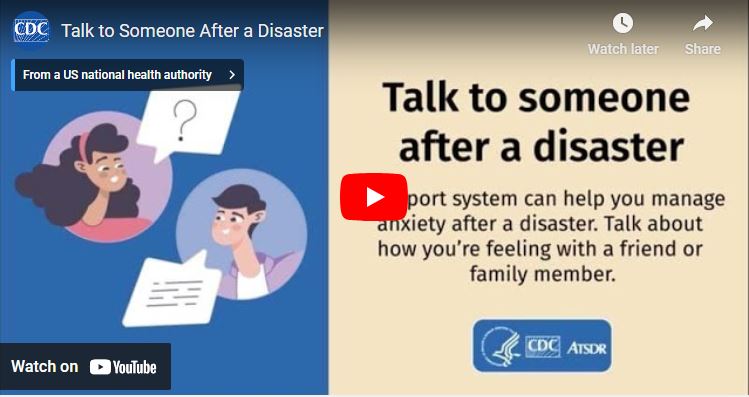 Talk to Someone After a Disaster