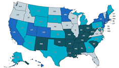 U.S. Life Expectancy at Birth by State and Sex for 2022