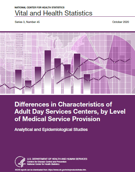 First page of report: Differences in Characteristics of Adult Day Services Centers, by Level of Medical Service Provision