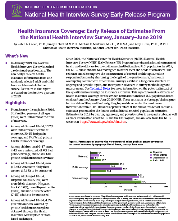 Screenshot of health insurance coverage document