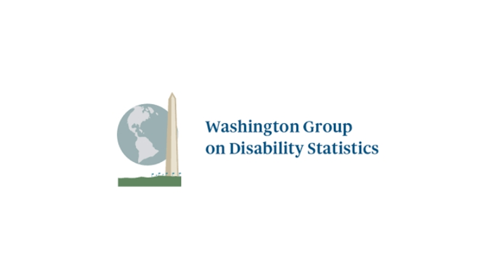 Washington Group on Disability Statistics logo shows the Washington monument and a globe