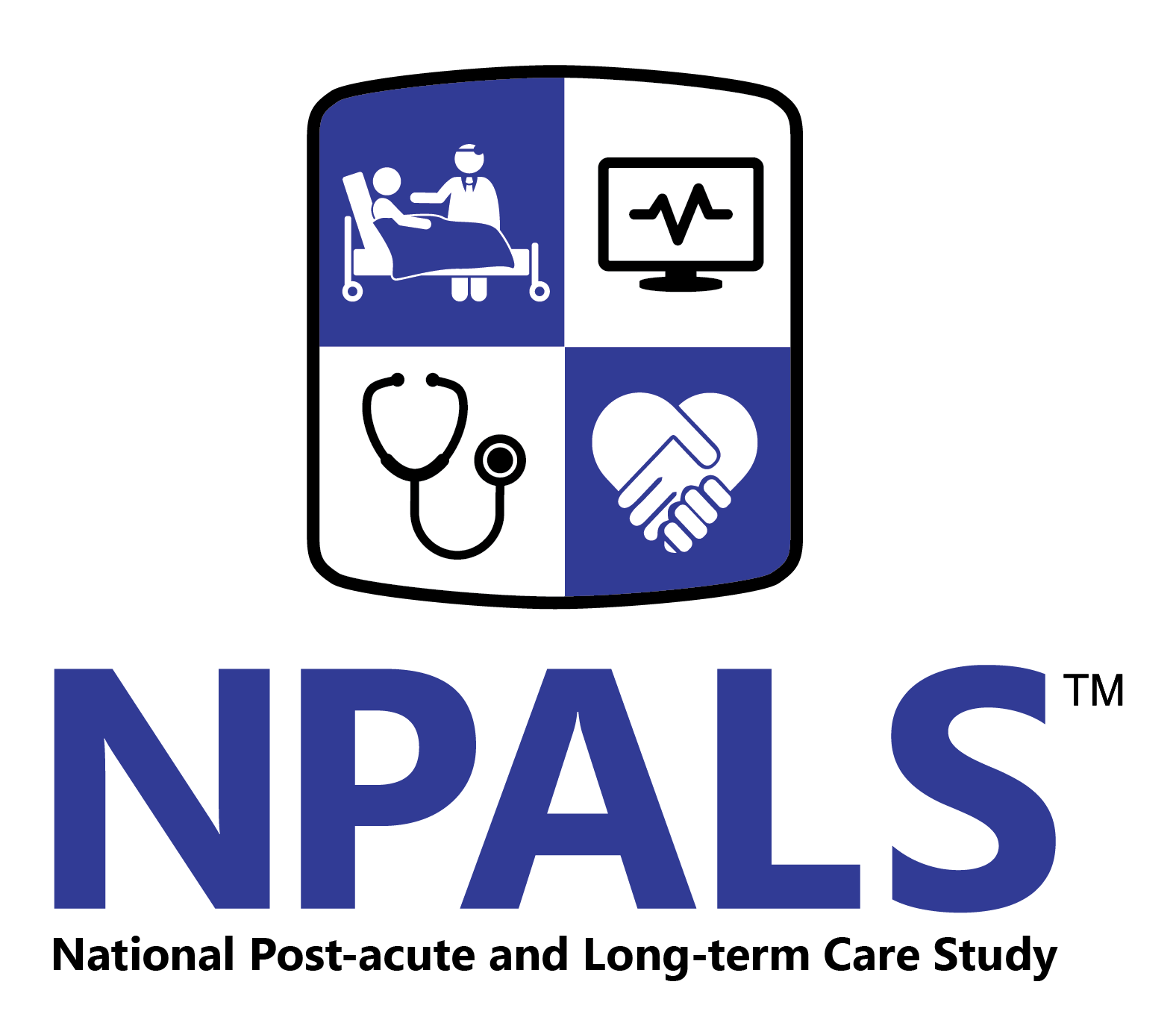 National Post-acute and Long-term Care Survey logo showing a shield with 4 health care-related icons