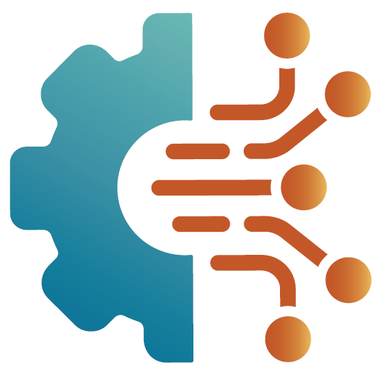 Toolkit-design-element Abstract image of a gear with dots coming out of it