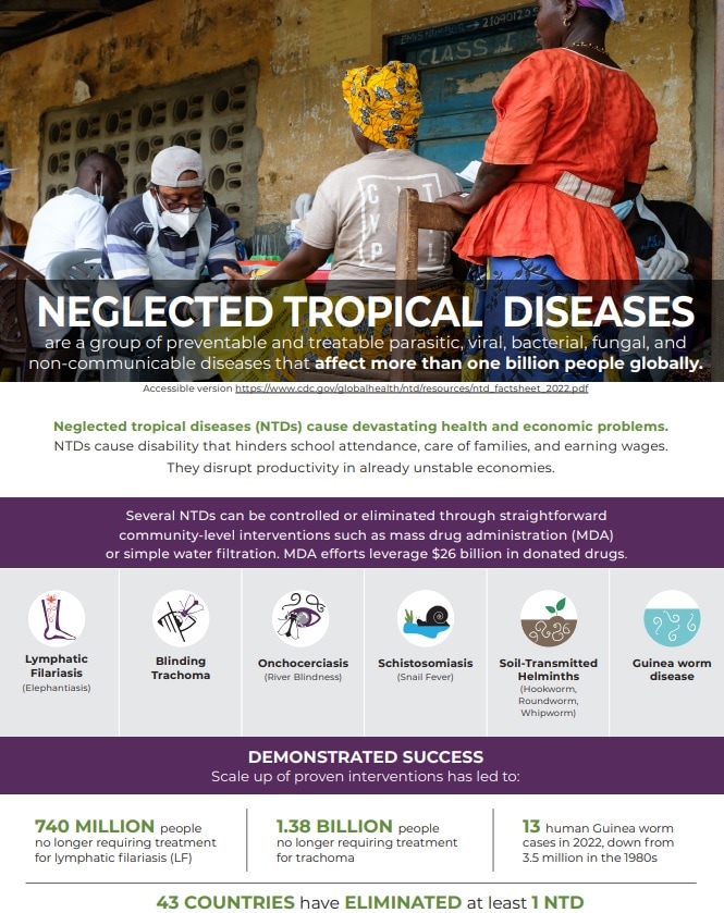 Fact sheet covering neglected tropical diseases.