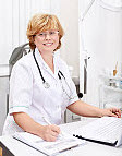 nurse sitting at desk