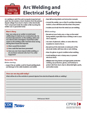 Electrical Safety and Arc Welding 2022-128 Cover Image Electrical Safety and Arc Welding 2022-128 Cover Image