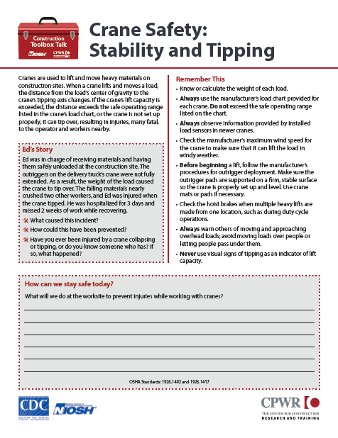 Crane Safety: Stability and Tipping 2022-133