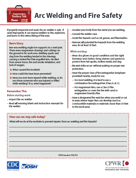 Arc Welding and Fire Safety	2022-137