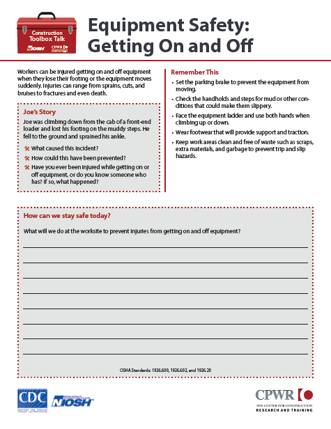Equipment Safety: Getting On and Off	2022-144