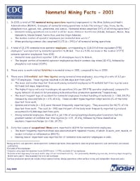 Image of publication Nonmetal Mining Facts - 2001