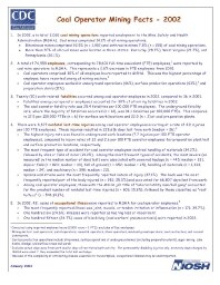 Image of publication Coal Operator Mining Facts - 2002