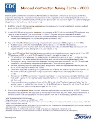 Image of publication Noncoal Contractor Mining Facts - 2003