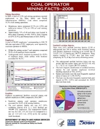 Image of publication Coal Operator Mining Facts - 2008