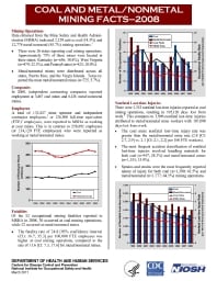 Image of publication Coal and metal/nonmetal mining facts - 2008