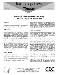 Image of publication Technology News 460 - Prototype Borehole Miner Selectively Extracts Gold from Permafrost