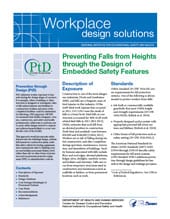 Cover for NIOSH Workplace Design Solution "Preventing Falls from Heights through the Design of Embedded Safety Features"