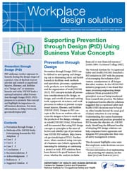 Cover for NIOSH Workplace Design Solution "Supporting Prevention through Design (PtD) Using Business Value Concepts"