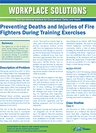 2017-113.png Cover of Workplace Solutions: Preventing Deaths and Injuries of Fire Fighters During Training Exercises