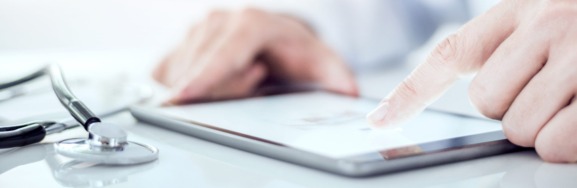Modern technology and medicine Close-up of stethoscope