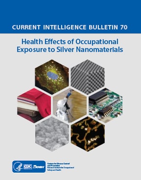 Cover of NIOSH Publication 2021-112 "Health Effects of Occupational Exposure to Silver Nanomaterials"