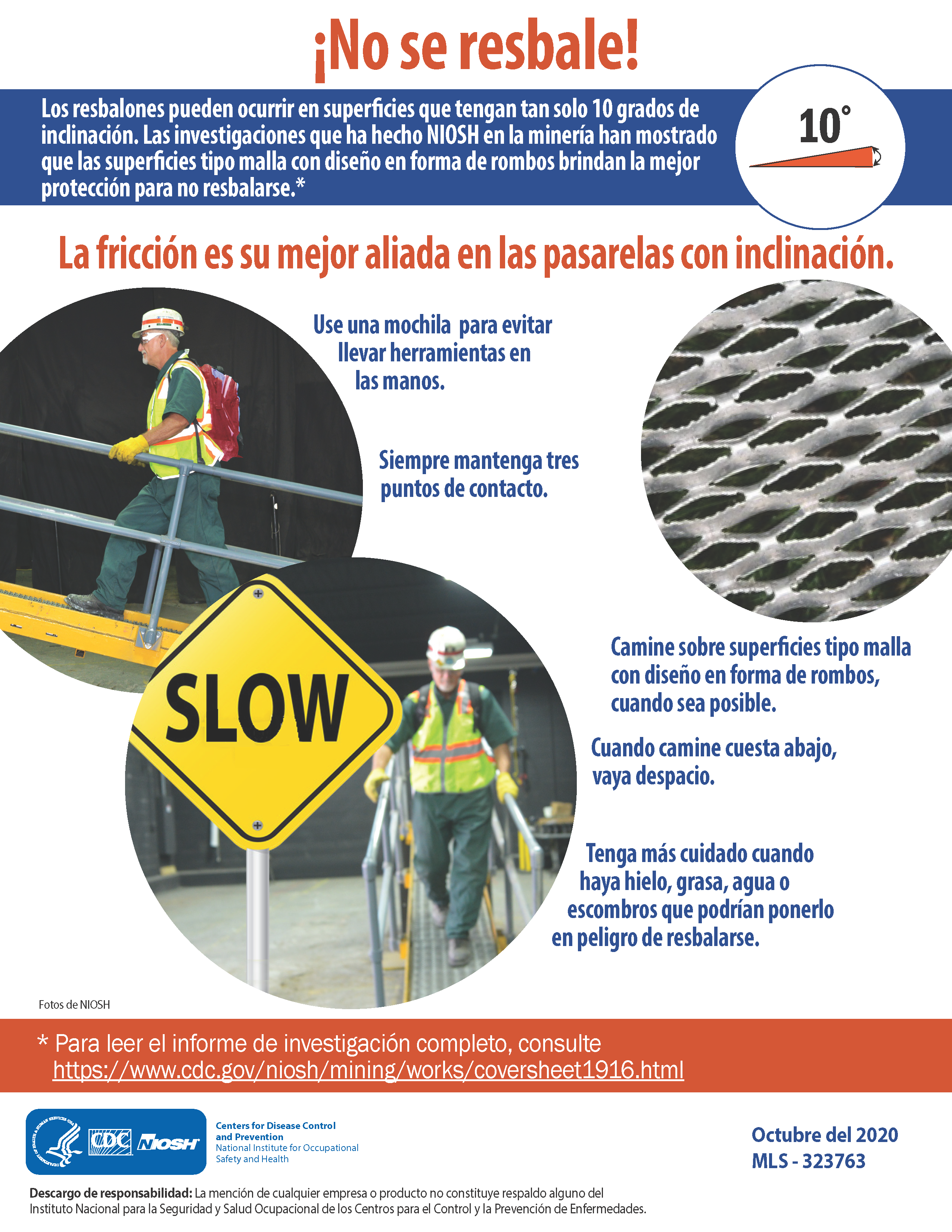 Preview image of Don't Slip Up infographic in Spanish