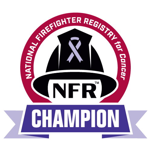 National Firefighter Registry for Cancer NFR Champion badge