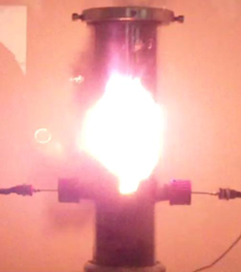 The open Hartmann tube is used to screen dusts for potential explosion hazard and to measure MIE. Shown is a dust explosion of single-walled carbon nanotubes (SWCNTs).