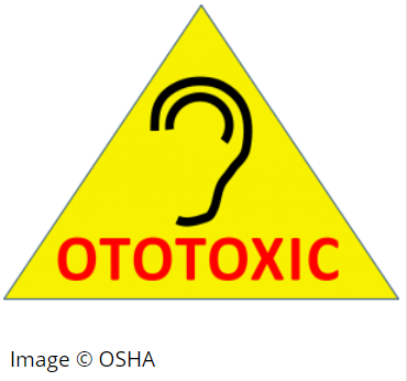 warning sign for Ototoxic chemicals
