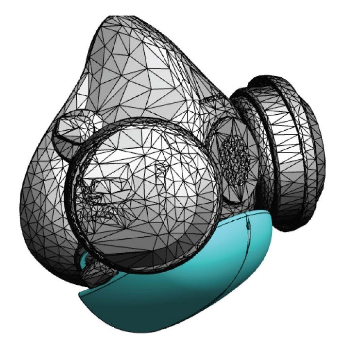 Photo courtesy of NIOSH NPPTL: Prototype design of filter adaptor developed by NIOSH