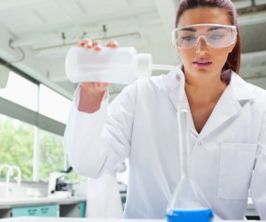 image of worker wearing eye PPE.