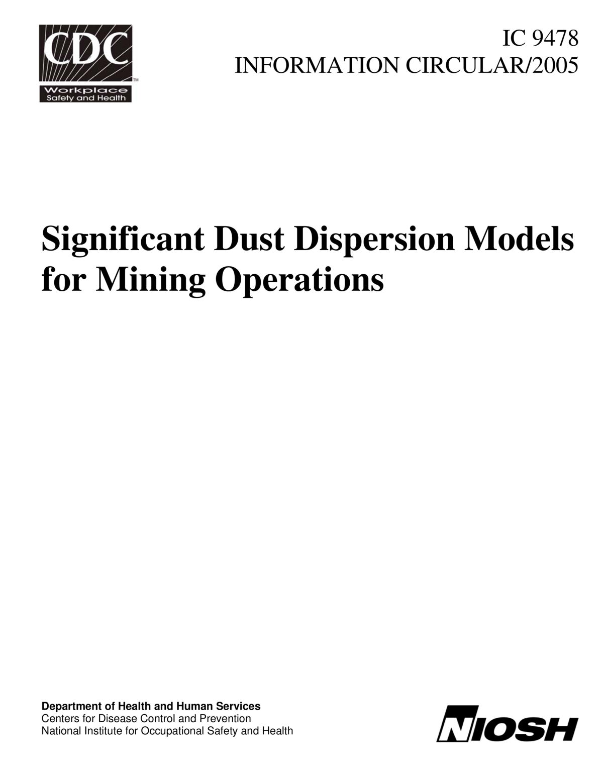 Significant Dust Dispersion Models for Mining Operations