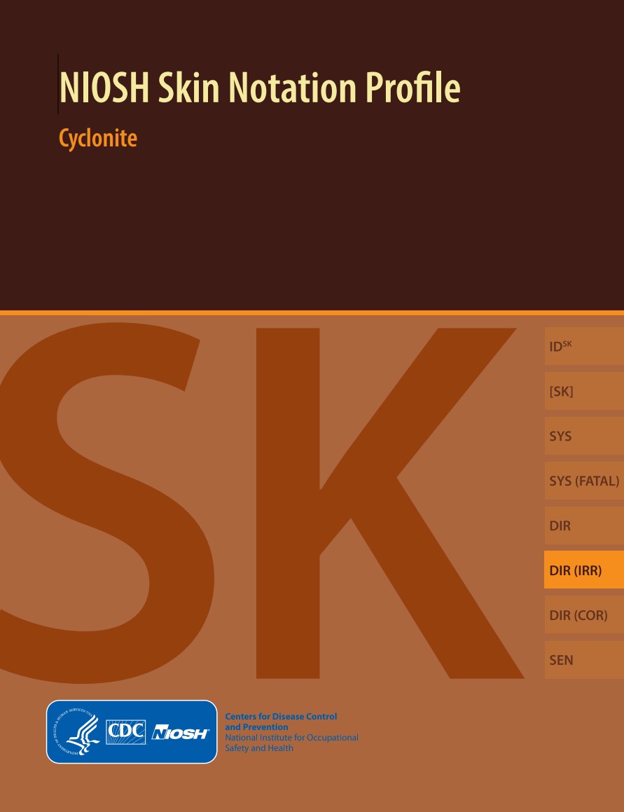 NIOSH Skin Notation Profile Cyclonite