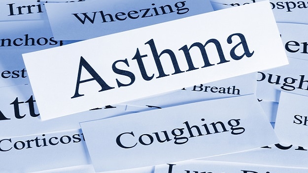 Asthma word on other symptoms words like coughing.