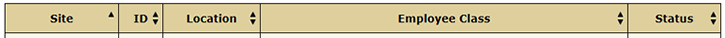 column Screenshot of the column header of the SEC Petition Status Table