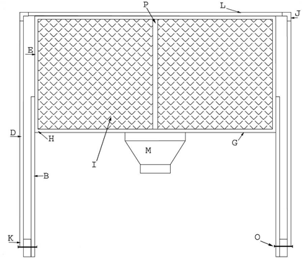 Figure 1(a): Front View of Ventilated Headboard (canopy not shown)
