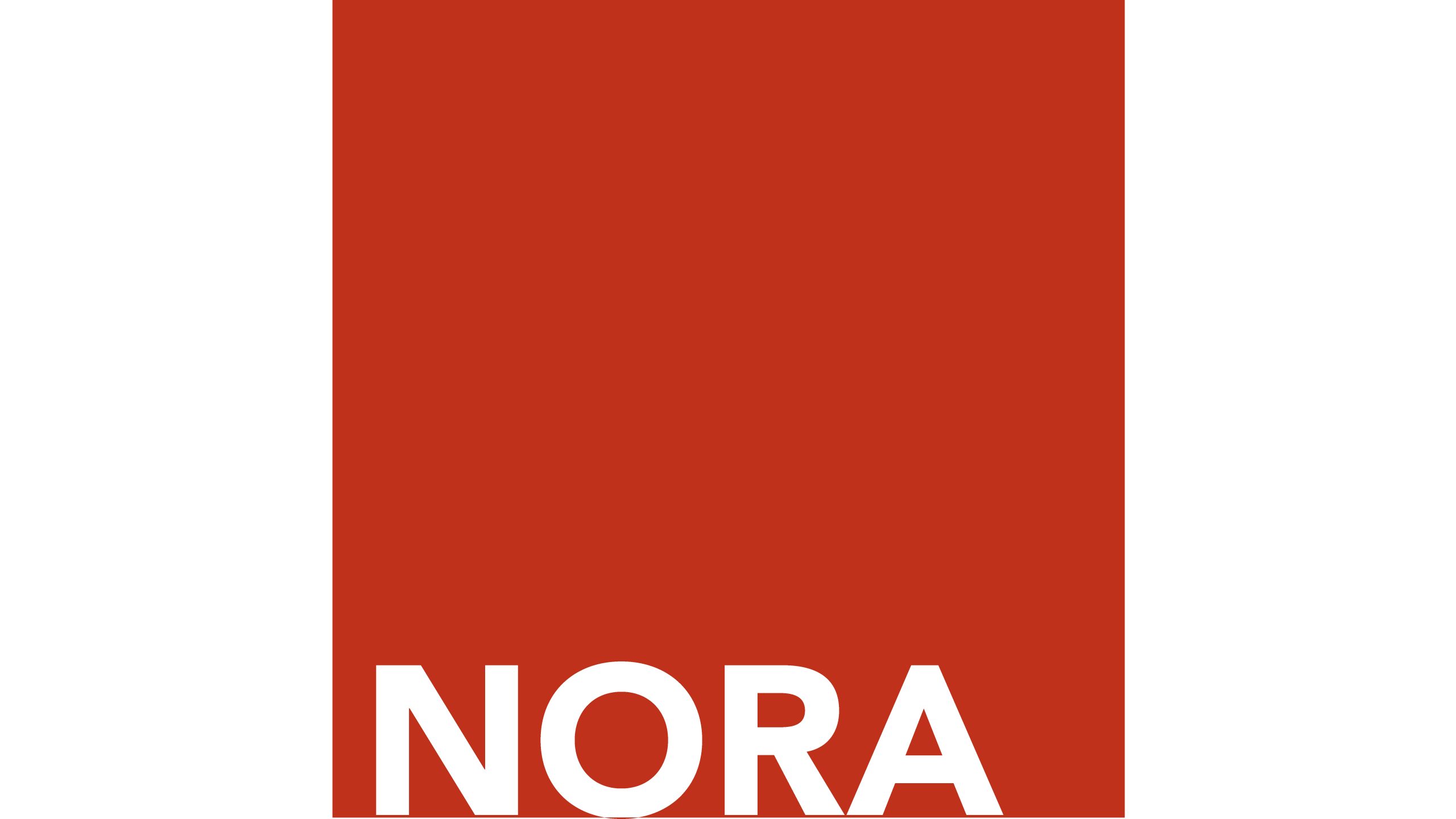 The NORA logo which is a red square with the word NORA inside.