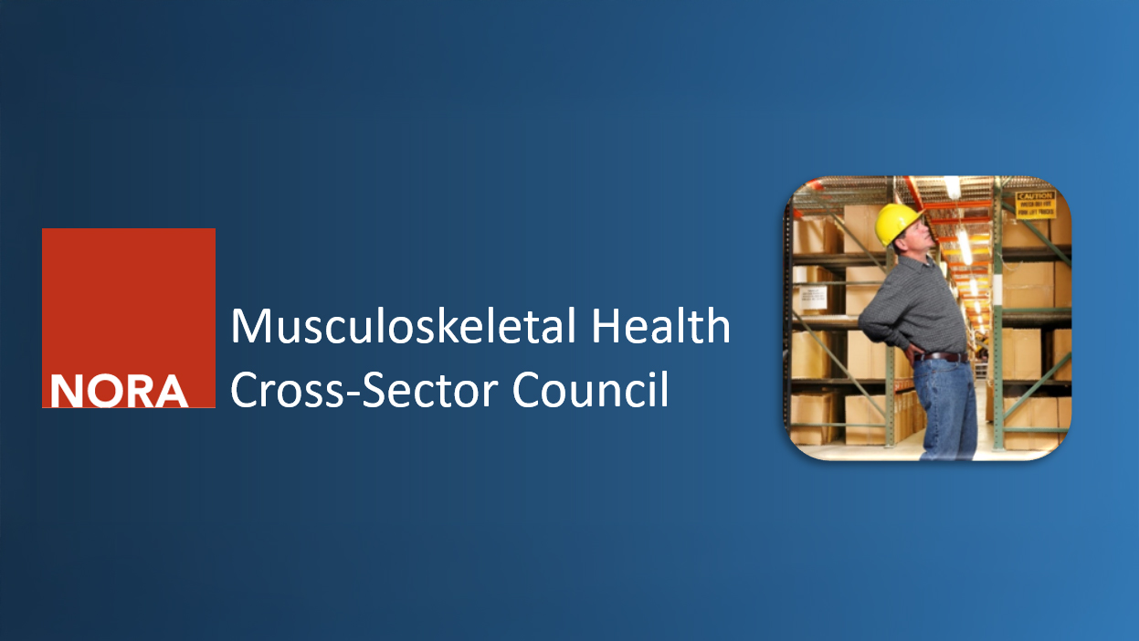 Red square with the word NORA inside blue box with the council name in white writing with related image at right.