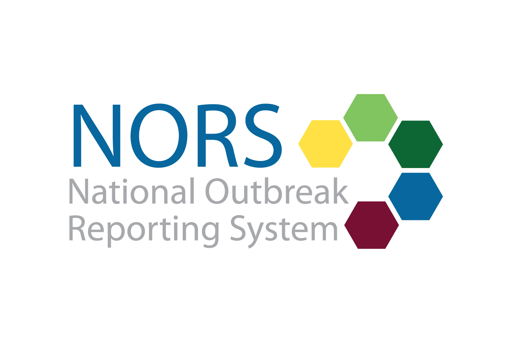 Brand mark of the National Outbreak Reporting System with a line graph in the background.