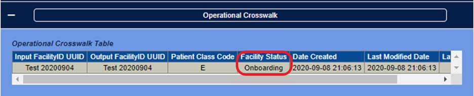 Operational Crosswalk Onboarding screen