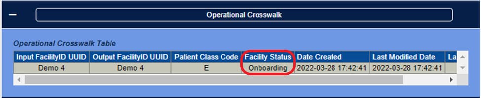 Operational Crosswalk Onboarding screen