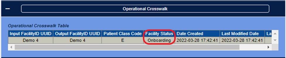 Operational Crosswalk Onboarding screen