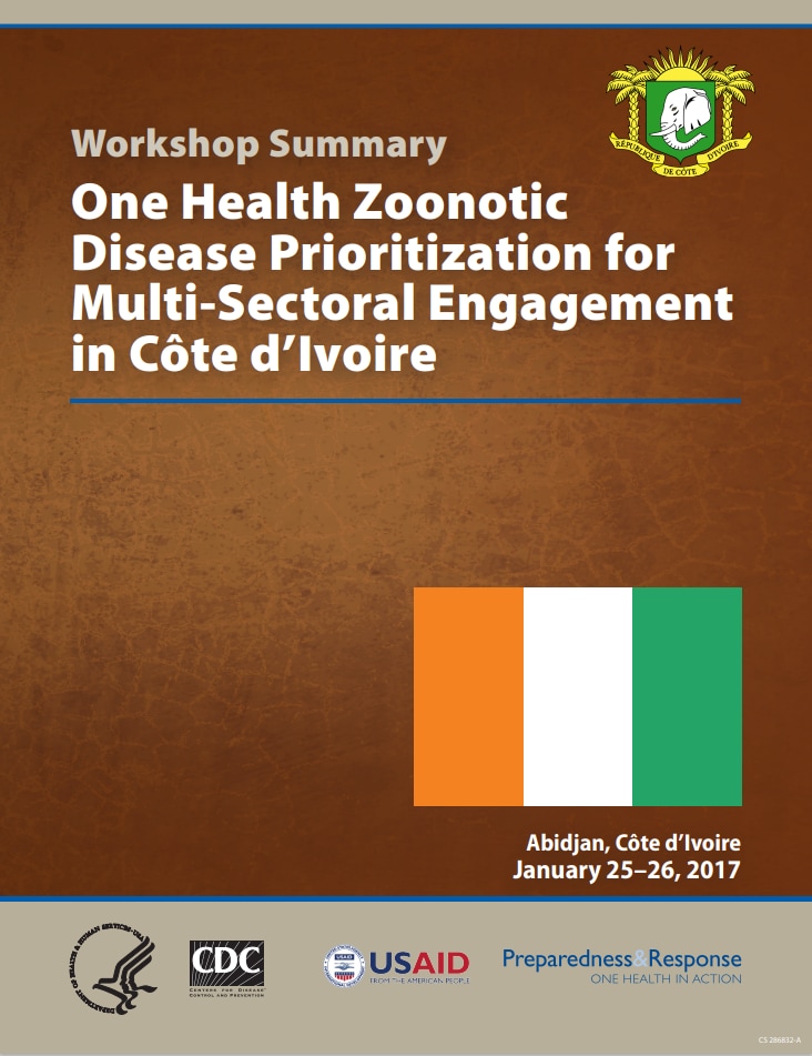 Small image of first page of Workshop Summary: One Health Zoonotic Disease Prioritization for Multi-sectoral Engagement in Côte d’Ivoire.